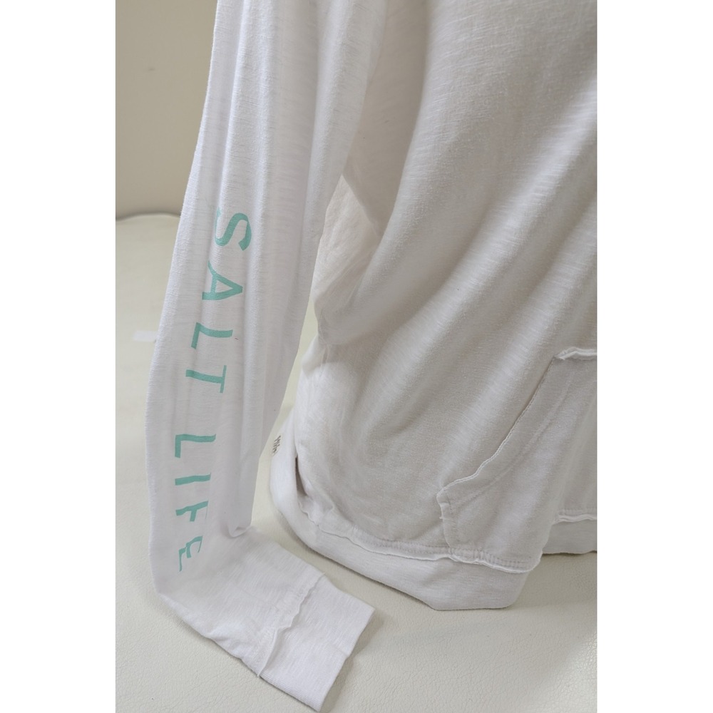 Salt Life Pineapple Hoodie Womens M White Lightweight Casual Beach Vacation - Picture 4 of 9